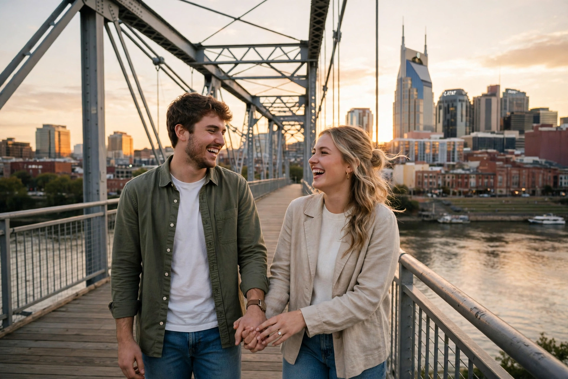 Downtown Nashville engagement photos